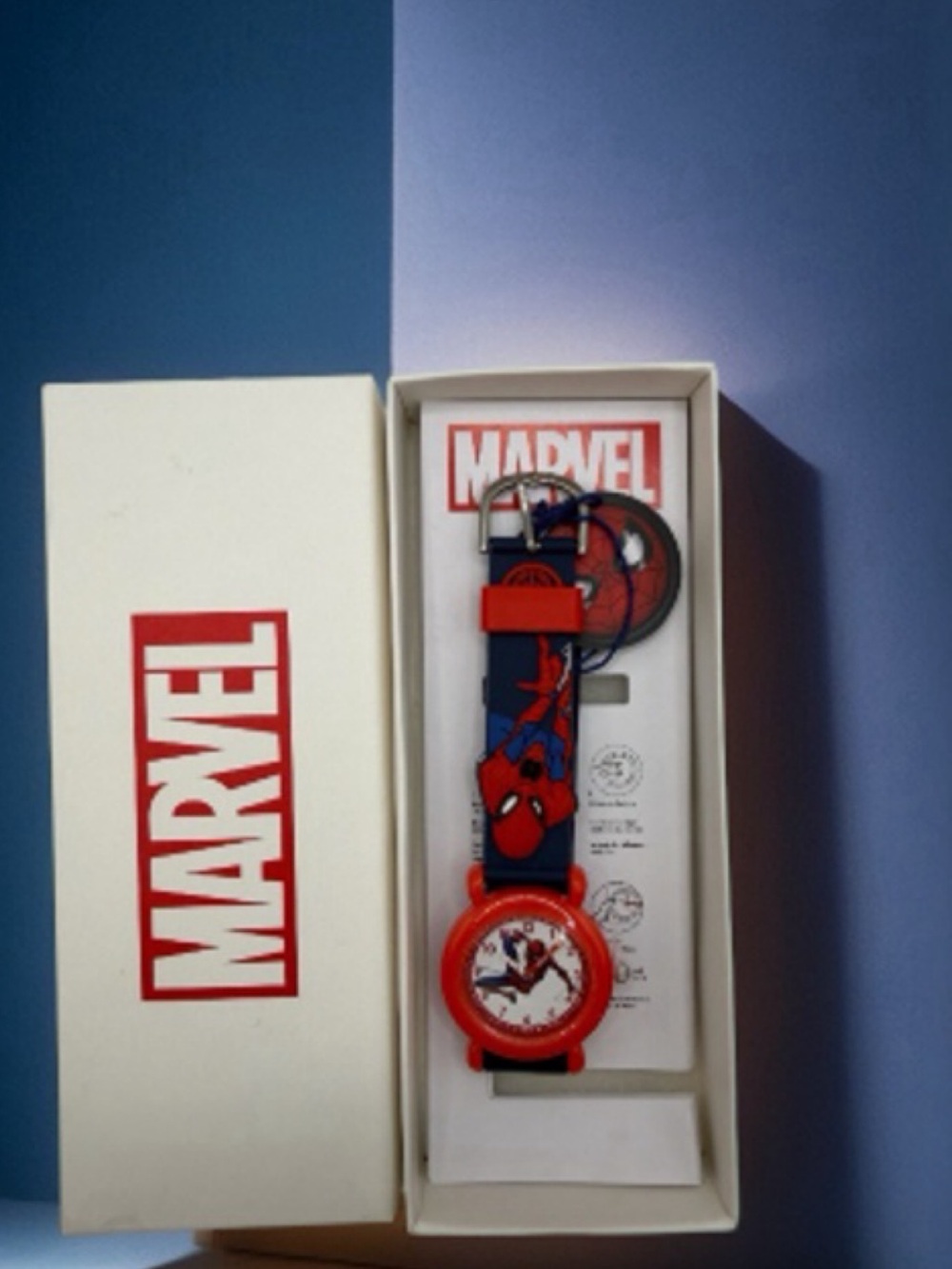 Marvel Spiderman Watch Acrylic Time Teacher Watch Running